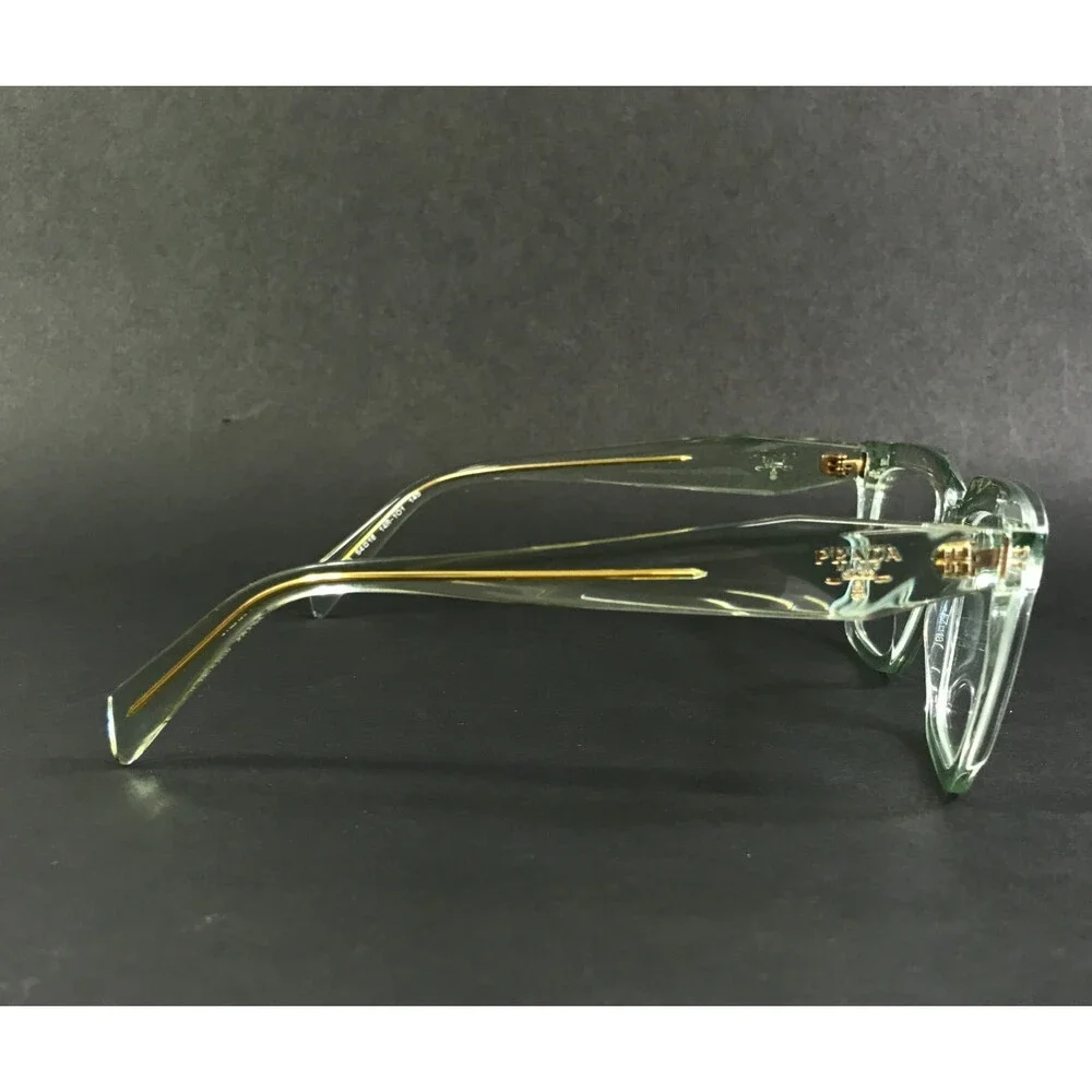 Prada Eyeglasses Frames VPRA19 14R-1O1 Transparent Mint Green Square 54-18-145
